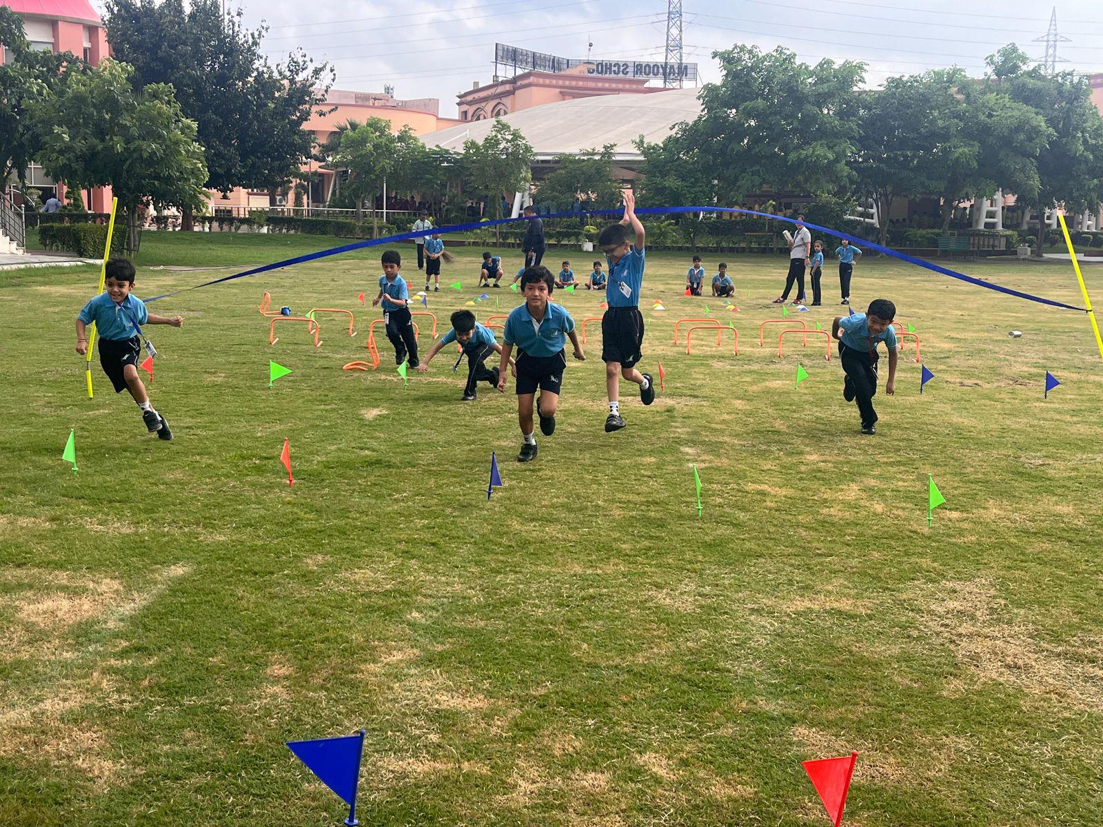 Racing to Success: Class 2 Celebrates National Sports Day with Thrilling Obstacle Course
